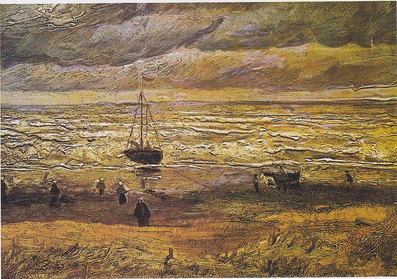 Scheveningen beach in stormy weather, Vincent Van Gogh